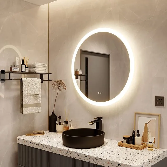 Framed Oval Bathroom Mirrors-1